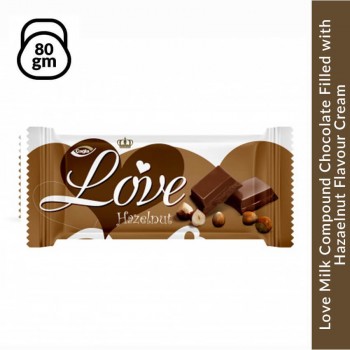 Love Milk Compound Chocolate Filled with Hazaelnut Flavour